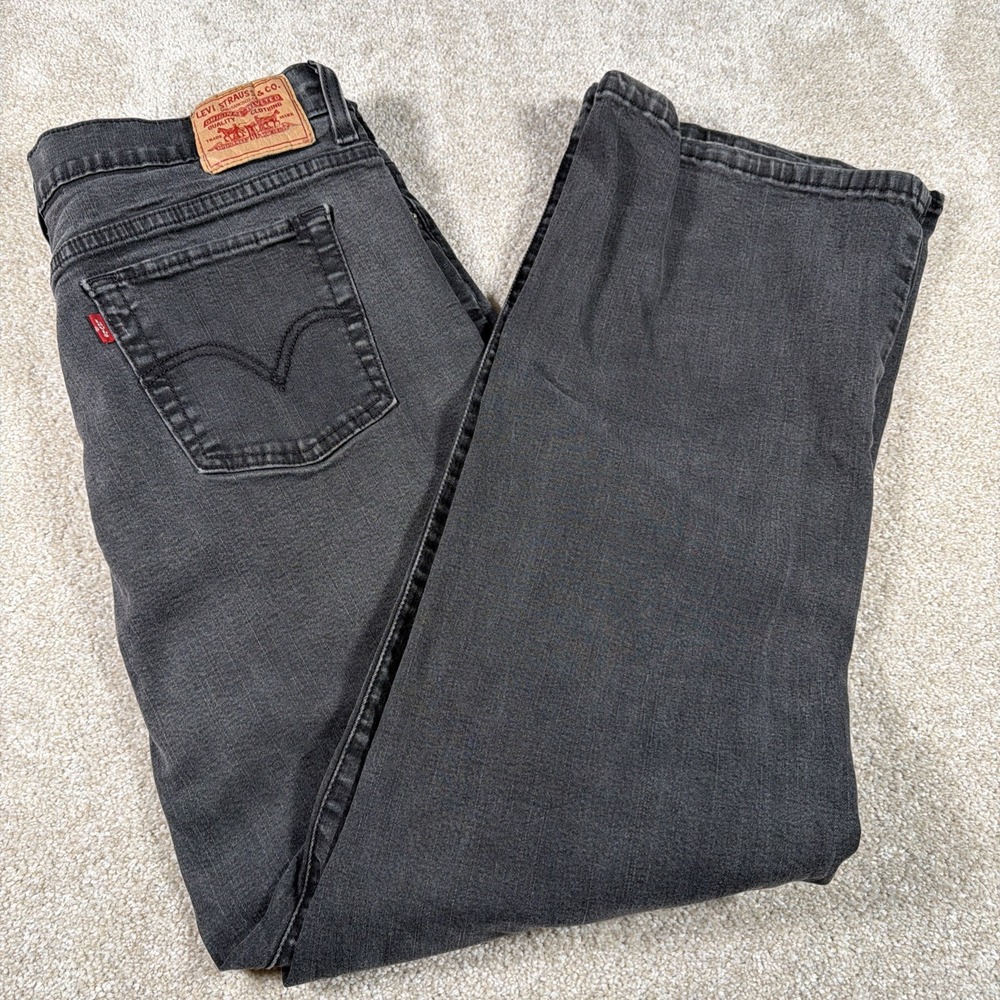 Levis 512 Perfectly Slimming Straight Jeans Womens 18S (FITS 34 X 29)‎  Gray